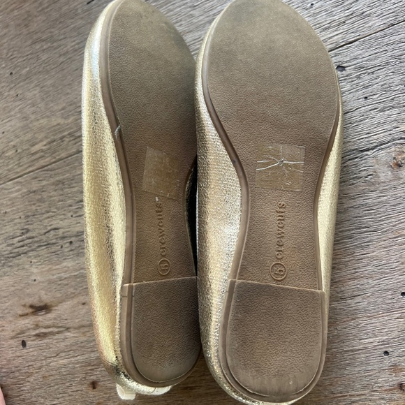 J CREW Crewcuts Women Metallic Gold Ballet Flats - Size K5 / 37 EU / 6.5 US - Picture 9 of 11